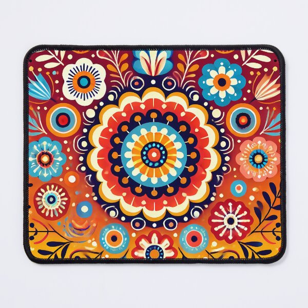Item preview, Mandala Inspired Flowers - Scandinavian Folk Art by heidiannemorris © designed and sold by FOLK ART FUSION.