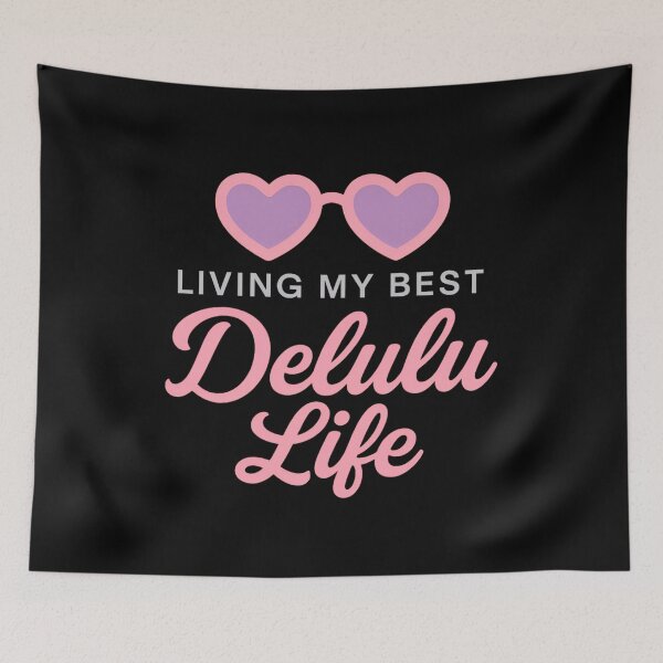 Item preview, Living My Best Delulu Life – Cute Heart Shades Tee designed and sold by ALITOPRINCE.
