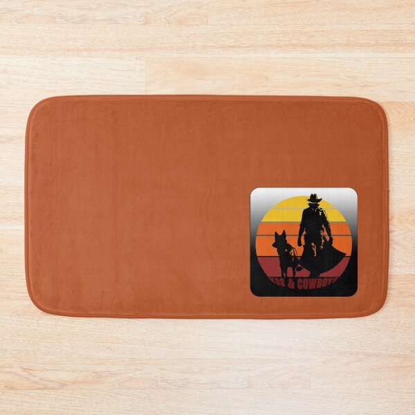 Item preview, K9s & Cowboys Retro Dog and Cowboy Silhouete against a Sunset designed and sold by AM-Storefront.