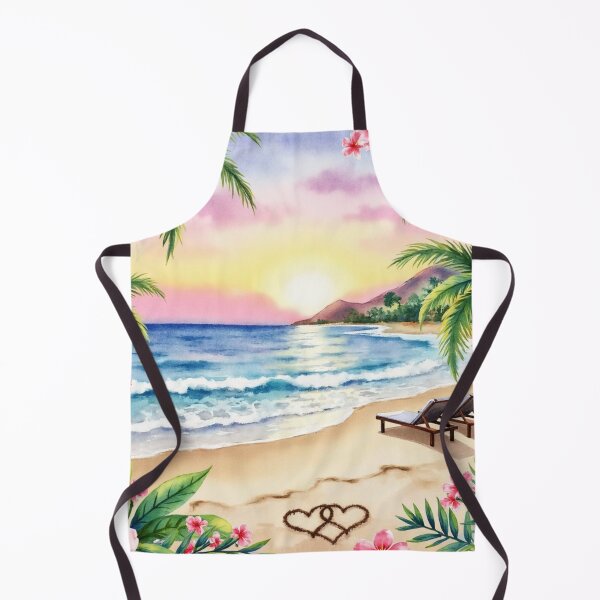 Item preview, Romantic Tropical Beach Paradise Pattern designed and sold by highvibz72.