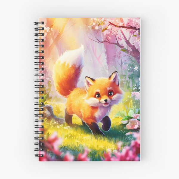 Item preview, Smiling Fox in a Blooming Sakura Forest designed and sold by EmeraldeaArt.