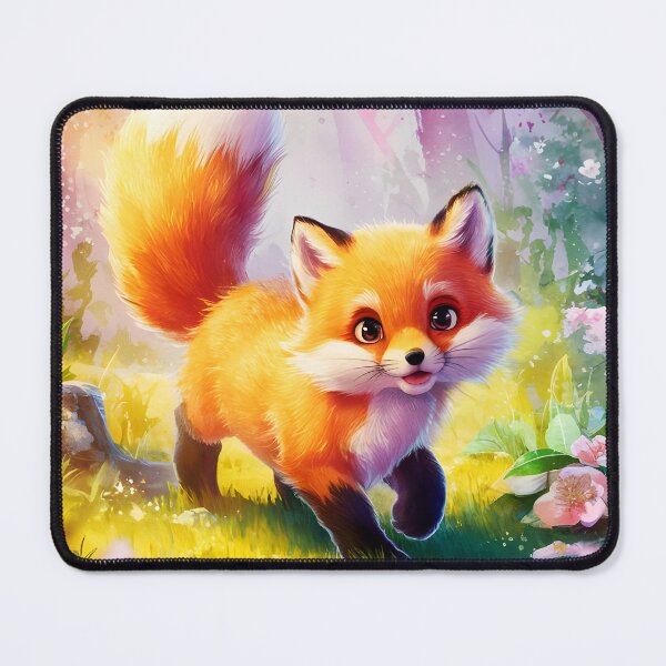Item preview, Smiling Fox in a Blooming Sakura Forest designed and sold by EmeraldeaArt.
