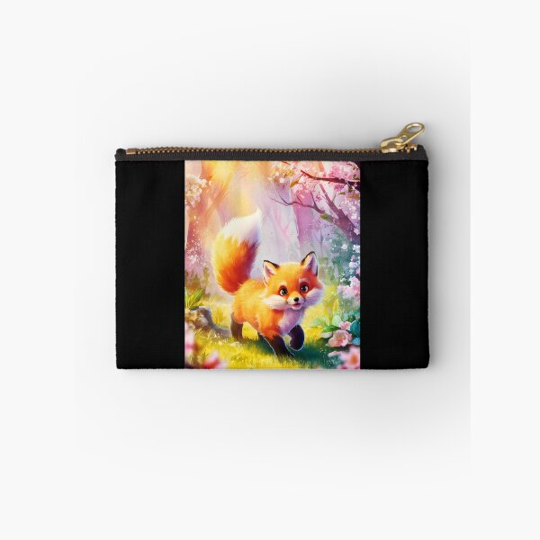 Item preview, Smiling Fox in a Blooming Sakura Forest designed and sold by EmeraldeaArt.