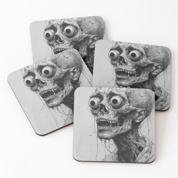 Item preview, Alien cyborg with cracked skull and exposed circuitry designed and sold by  uncomfortblanket.