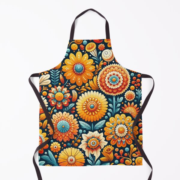 Item preview, Rich Folk Flower Garden - Scandinavian Folk Art by heidiannemorris © designed and sold by FOLK ART FUSION by heidiannemorris.
