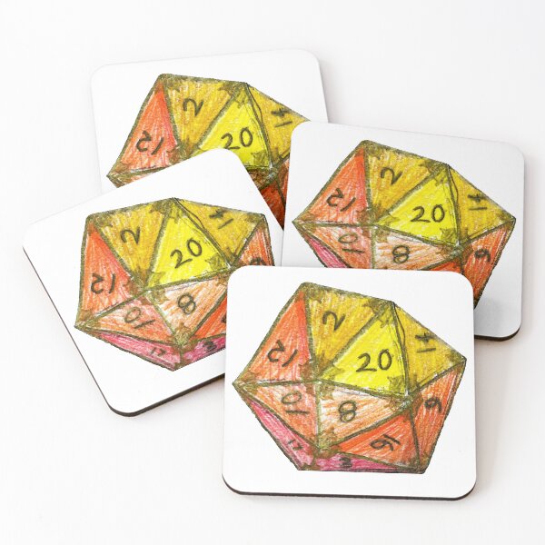 Item preview, Fire D20 Dice designed and sold by KatsCreatures.