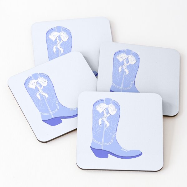 Item preview, Blue coquette cowgirl bots with bow  designed and sold by rizdrawings.