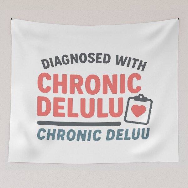 Item preview, Diagnosed With Chronic Delulu – Funny Medical Meme Tee designed and sold by ALITOPRINCE.