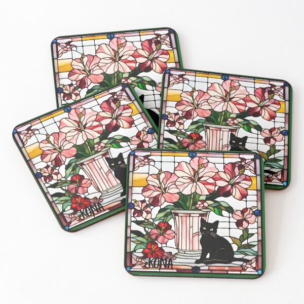 Item preview, Hibiscus Cat in Kona, Hawaii designed and sold by Kona Linda.