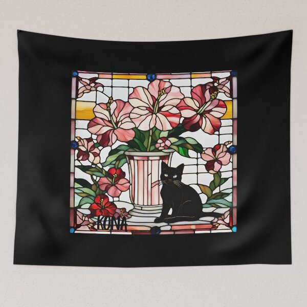Item preview, Hibiscus Cat in Kona, Hawaii designed and sold by Kona Linda.