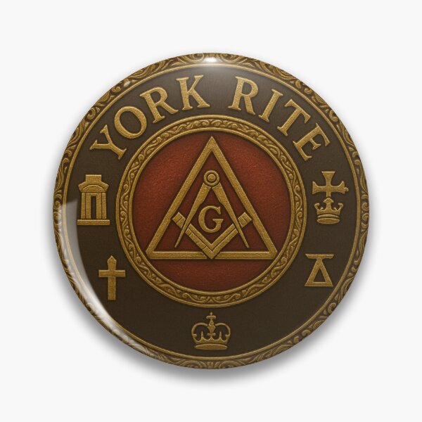 Item preview, York Rite Freemason Emblem – Detailed Masonic Symbol Design designed and sold by historyandmore.