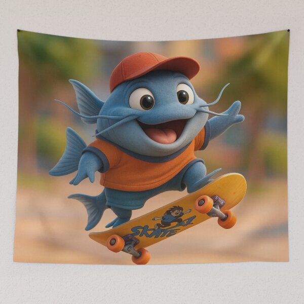Item preview, Skater Blue Catfish designed and sold by Sillytoe.