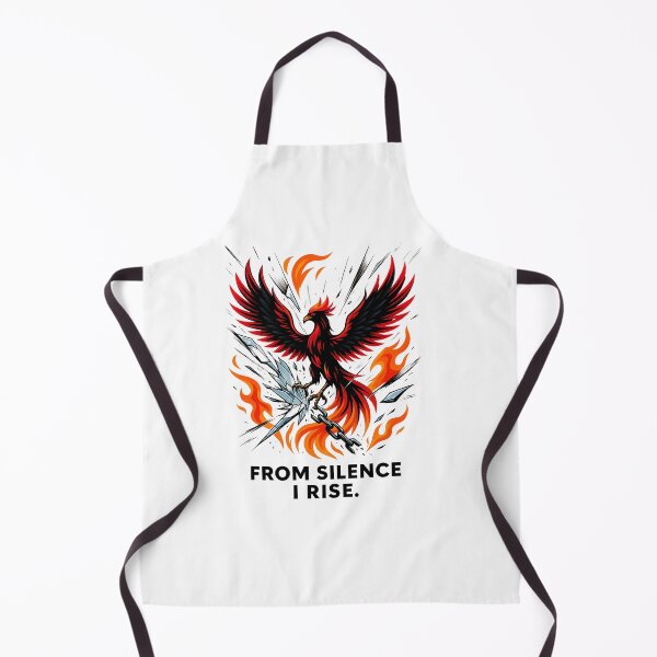Item preview, Phoenix Rising from Silence – Fire and Chains Symbolic Art designed and sold by JenniferCreaArte .