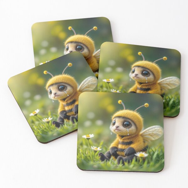 Item preview, Sad Bee Sitting With Daisies designed and sold by Maria Dryfhout.