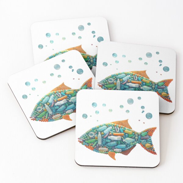 Item preview, Colorful fish made from plastic items designed and sold by JoNoAloha.