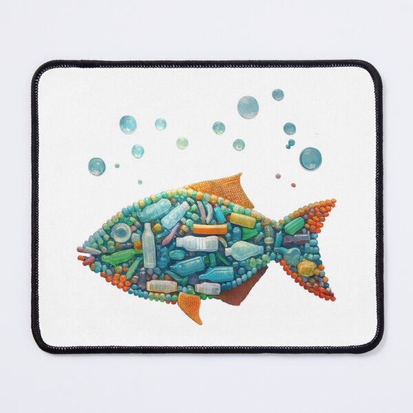 Item preview, Colorful fish made from plastic items designed and sold by JoNoAloha.