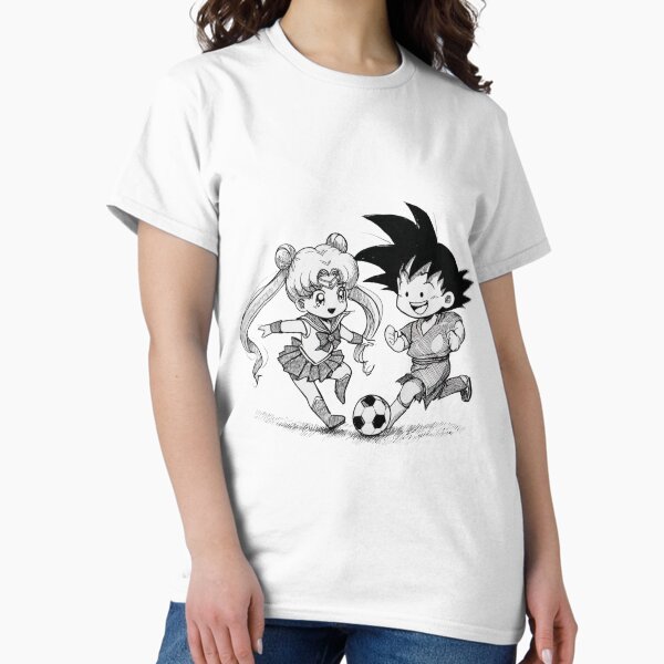 Item preview, Sailor Moon and Goku Playing Soccer Together designed and sold by pastel.moonwave.
