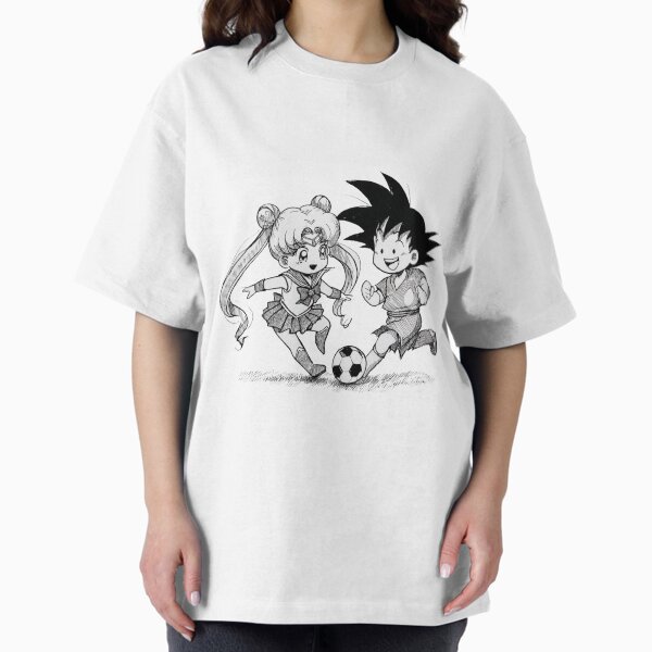 Item preview, Sailor Moon and Goku Playing Soccer Together designed and sold by pastel.moonwave.