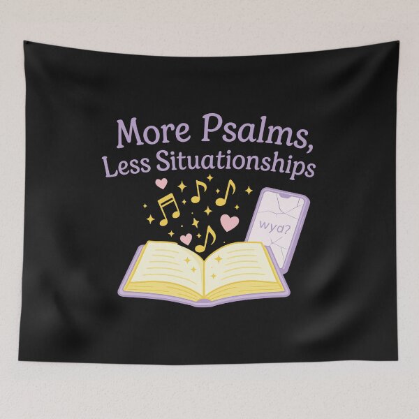 Item preview, More Psalms, Less Situationships – Christian Girl Tee | Psalms 46:5 Shirt • Faith Over Feelings • Godly Relationship Quote designed and sold by FaithDripStudio.