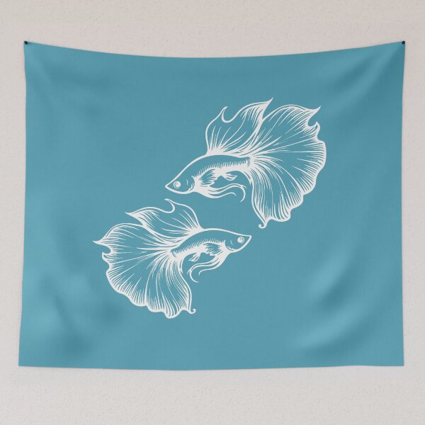 Item preview, Elegant Fan-Tailed Fish Design – White Ink Minimalist Art designed and sold by BlesstB.