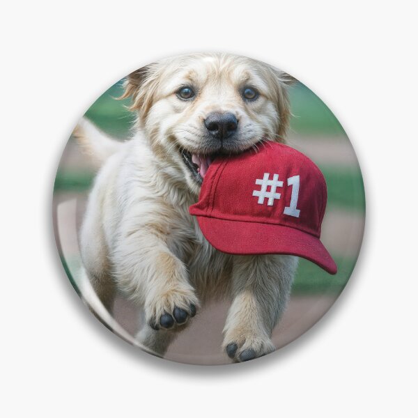 Item preview, Golden Retriever Puppy Running With a Baseball Cap designed and sold by Maria Dryfhout.