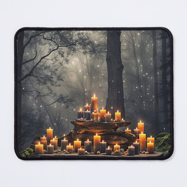 Item preview, Candles in Nature Forest Mystical Magical Spiritual designed and sold by Stephanie Laird.
