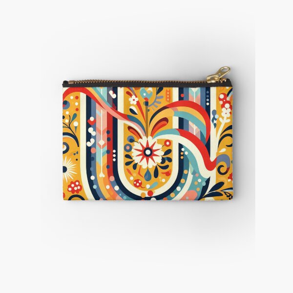 Item preview, Rainbow Letter U with Flowers - Scandinavian Folk Art by heidiannemorris © designed and sold by FOLK ART FUSION by heidiannemorris.