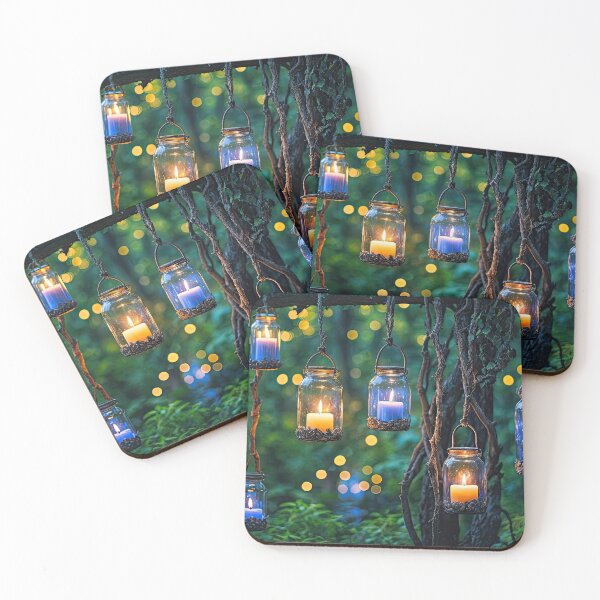 Item preview, Candles in the Forest Colorful Mystical Enchanting Witchy designed and sold by Stephanie Laird.