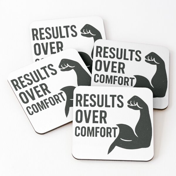 Item preview, Results Over Comfort Fitness Motivation Gym Quote Design designed and sold by Bmd4Fitness.