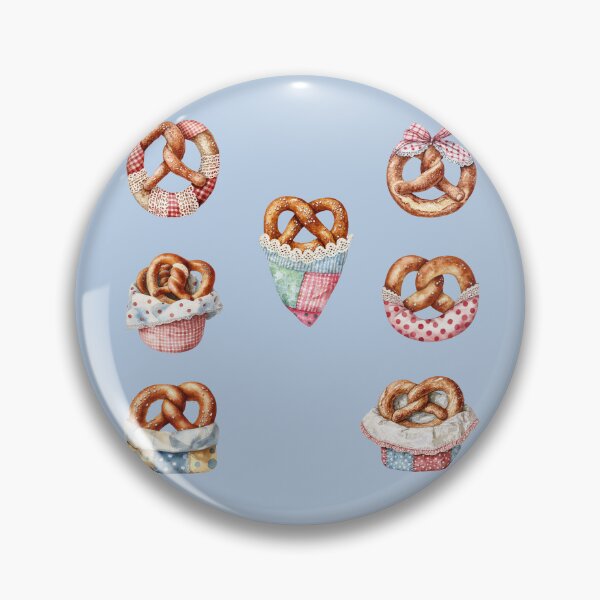 Item preview, Watercolor Pretzel Set – 7-Piece Illustration Pack designed and sold by EmeraldeaArt.