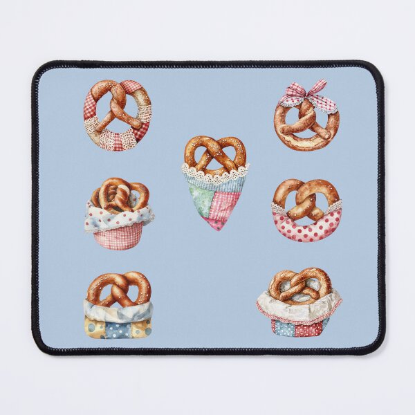 Item preview, Watercolor Pretzel Set – 7-Piece Illustration Pack designed and sold by EmeraldeaArt.