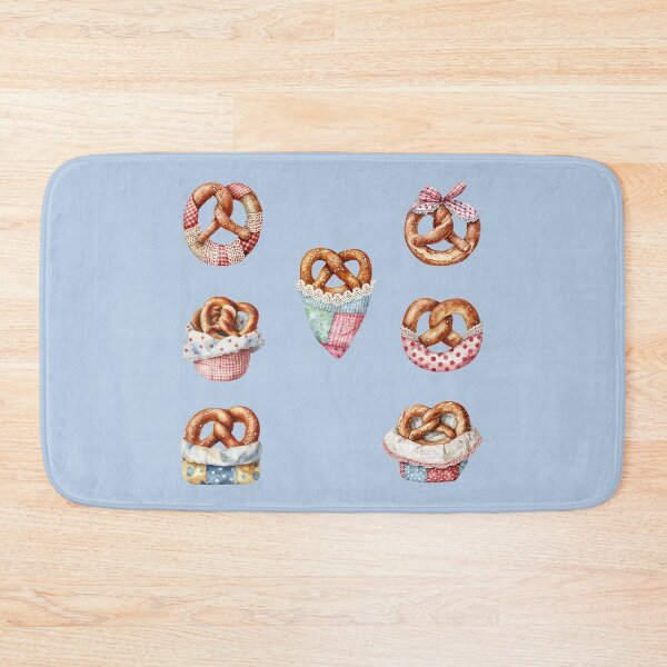 Item preview, Watercolor Pretzel Set – 7-Piece Illustration Pack designed and sold by EmeraldeaArt.