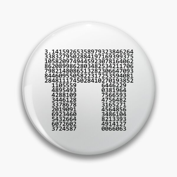 Item preview, First 314 digits of PI (π) (black) designed and sold by owlgeek.