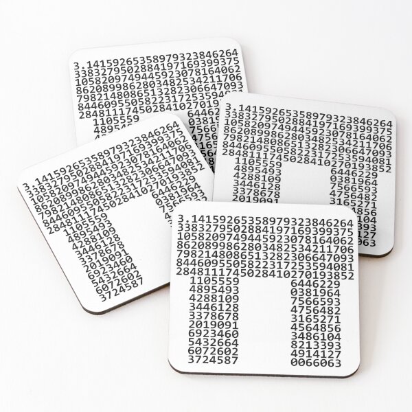 Item preview, First 314 digits of PI (π) (black) designed and sold by owlgeek.