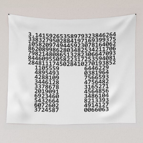 Item preview, First 314 digits of PI (π) (black) designed and sold by owlgeek.