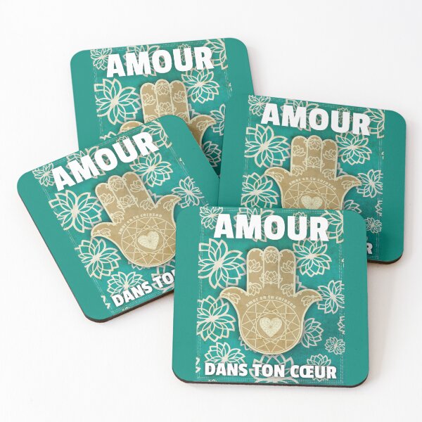 Item preview, AMOUR DANS TON CŒUR + Hamsa | Ancient Protection & Spiritual Art designed and sold by 	aluzia.design.