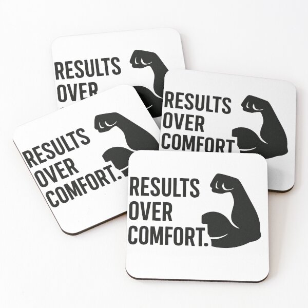 Item preview, Results Over Comfort Fitness Motivation Gym Quote Design designed and sold by Bmd4Fitness.