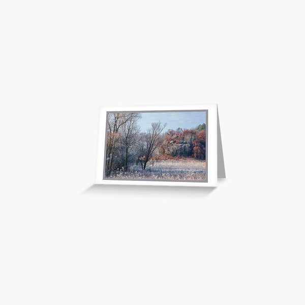 Item preview, Rock Face in Fall Greeting Card designed and sold by Driftless Backroads Photo - Jan Day.