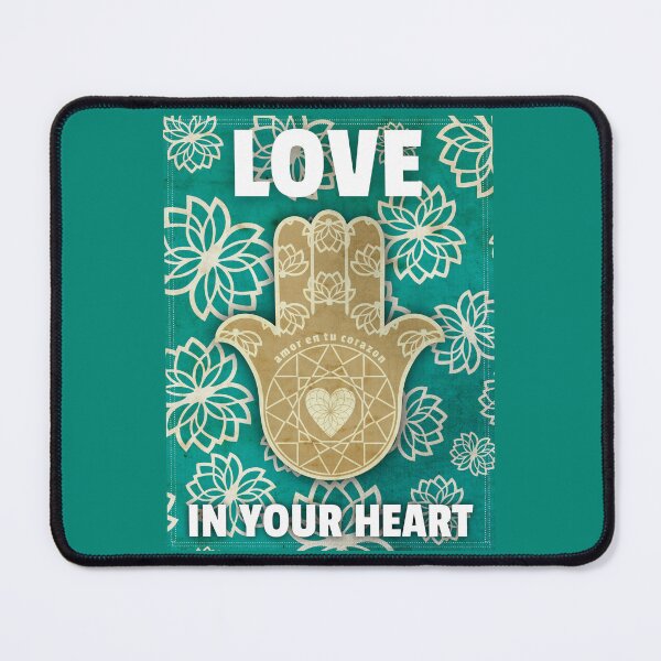 Item preview, LOVE IN YOUR HEART + Hamsa | Ancient Protection & Spiritual Art designed and sold by aluzia.design.