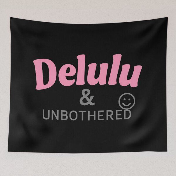 Item preview, Delulu & Unbothered – Bold Retro Bubble Quote Tee designed and sold by ALITOPRINCE.