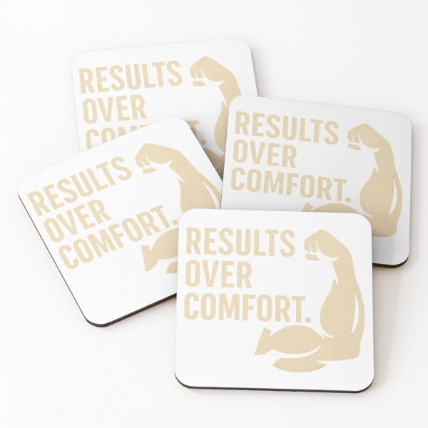 Item preview, Results Over Comfort Fitness Motivation Gym Quote Design designed and sold by Bmd4Fitness.