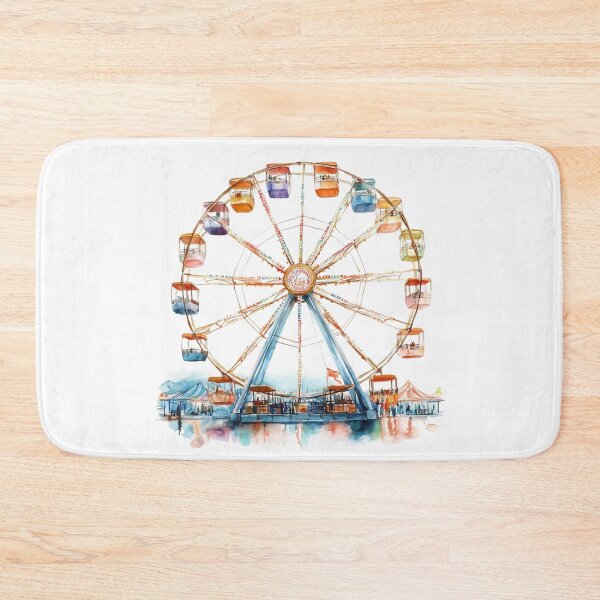 Item preview, watercolor Ferris wheel designed and sold by EmeraldeaArt.