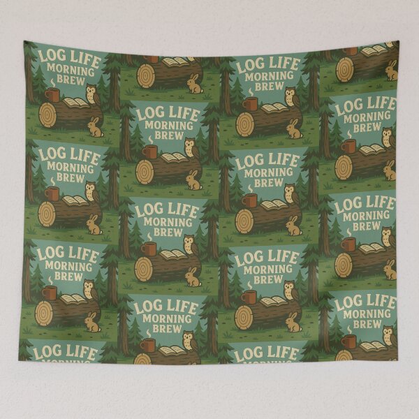 Item preview, Log Life - Morning Brew with Friends designed and sold by Zombo121.