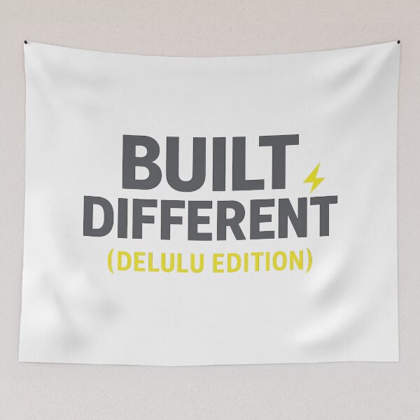 Item preview, Built Different (Delulu Edition) – Bold Funny Tee designed and sold by ALITOPRINCE.