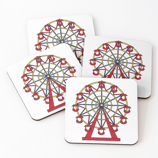 Item preview, Ferris Wheel – Flat Style Carnival Illustration designed and sold by EmeraldeaArt.