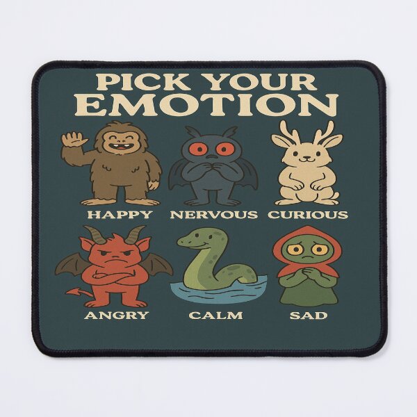 Item preview, Pick Your Emotion Cryptids  designed and sold by Abnormal Apparel.