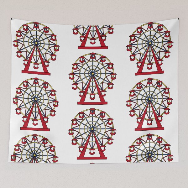 Item preview, Ferris Wheel – Flat Style Carnival Illustration designed and sold by EmeraldeaArt.