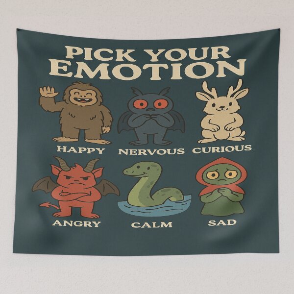 Item preview, Pick Your Emotion Cryptids  designed and sold by Abnormal Apparel.