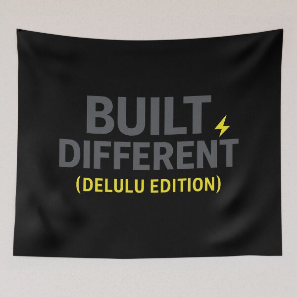 Item preview, Built Different (Delulu Edition) – Bold Funny Tee designed and sold by ALITOPRINCE.