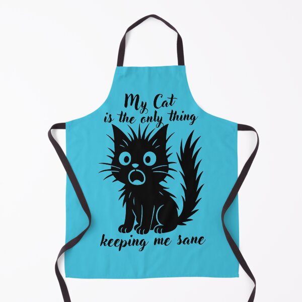 Item preview, Cat is the only thing keeping me sane - Teal background designed and sold by Ferret Designs.